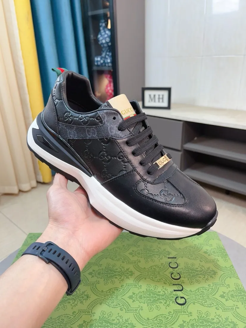 Men's shoes 💰438🌹🌹[GUCCI] Gucci's new lace-up casual men's shoes are on the market first, and the materials and workmanship are superior to all versions on the market. The highest quality shipped first-layer cowhide with imported original perforated materials➕Genuine leather lining, privately molded soft outsole, high foot comfort, imported special materials highlight the brand's unique charm, high-end customization 38-44
